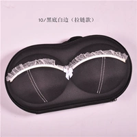 10/Черный белый шелковый край