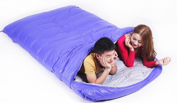 Lạc đà ngoài trời đôi xuống túi ngủ cắm trại đi bộ đường dài cắm trại mùa thu và mùa đông dày ấm cặp vợ chồng xuống túi ngủ - Túi ngủ túi ngủ du lịch