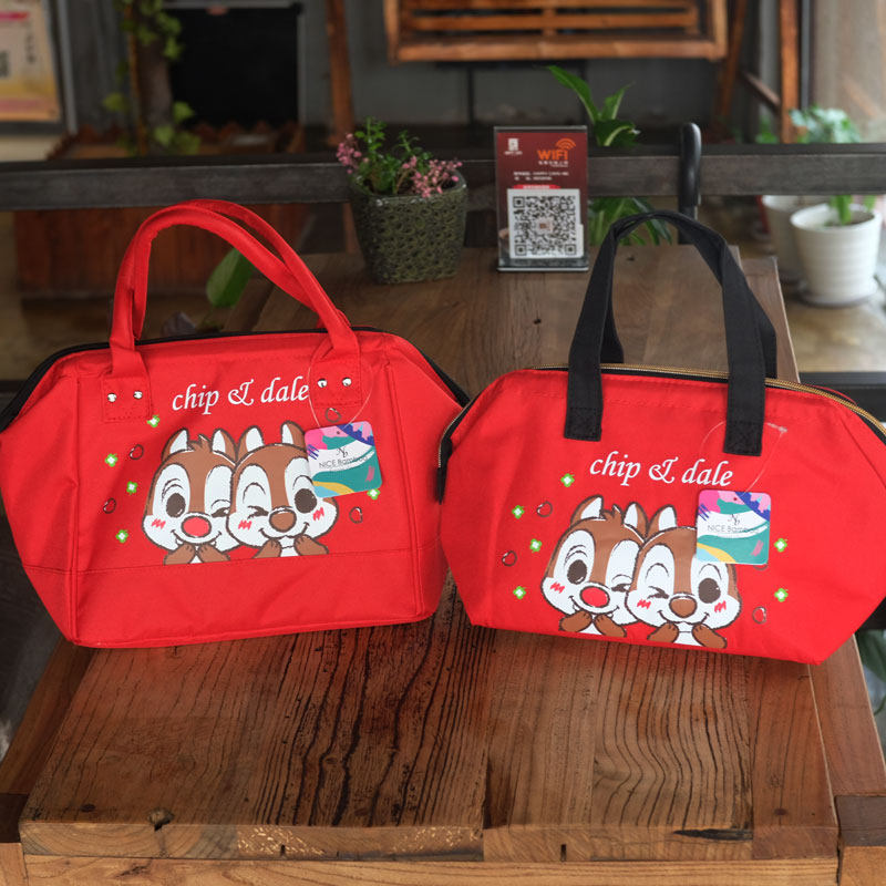  Childhood memories Cute cartoon waterproof bento bag tote bag Children's lunch pack insulated lunch box bag