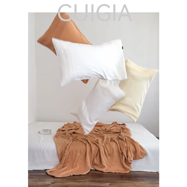 Kitchen Yi Niansheng Ultrafine Dan Washing Tianshi Six-Piece Set of Ultra Soft Ice Silk Bedding Sheet Color Bedding