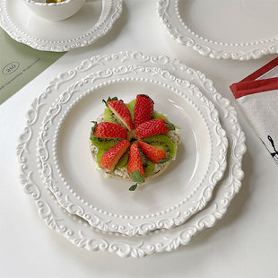 Керамическая посуда, набор, обеденная тарелка в стиле древности для домашнего использования