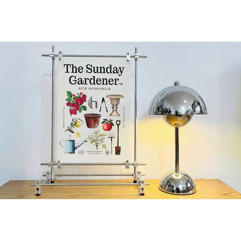 Desktop Optical Axis Poster Stand, Simple Menu Holder, Creative Coffee Shop Bar Price Display Stand, Vertical Advertising Board