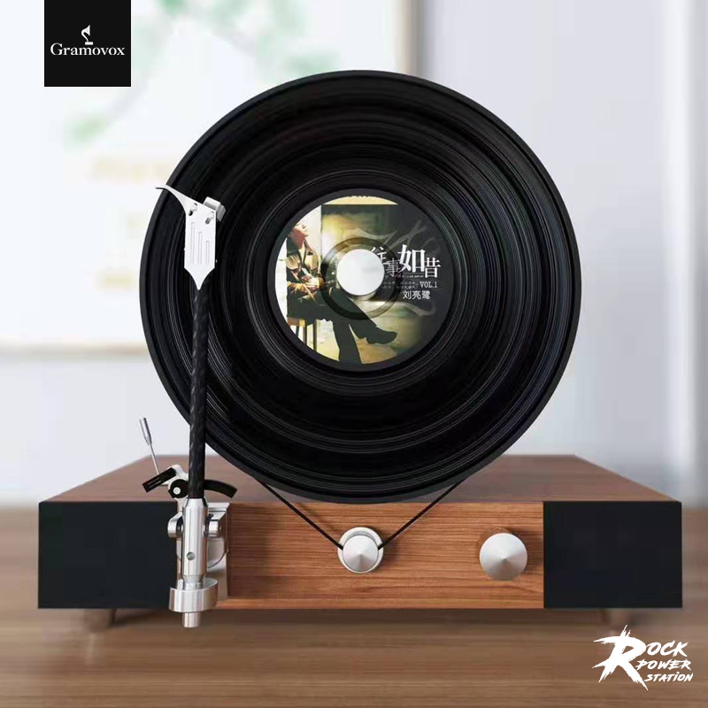Grammy Gramovox Floating Record Erect Black Gel Record Machine Bluetooth Speaker
