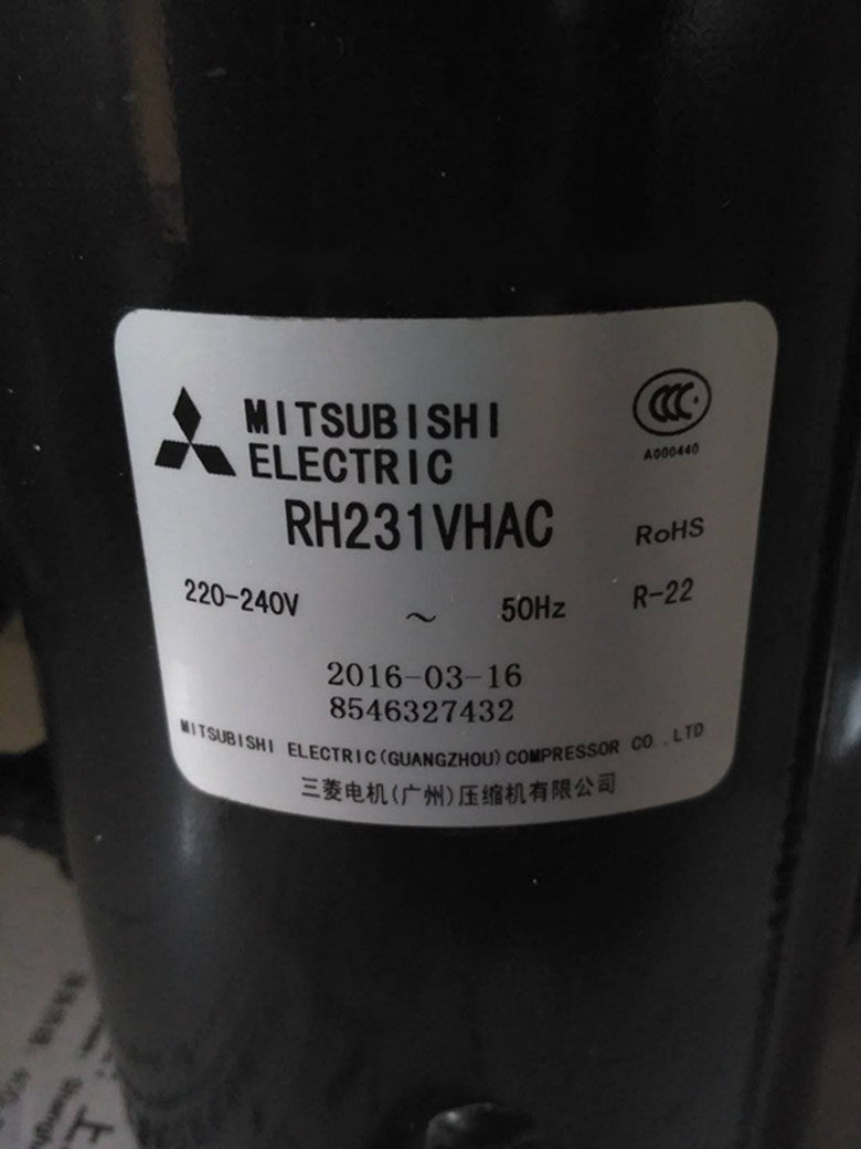 RH207VHKC Brand new original Mitsubishi 1 5PHP air conditioning compressor RH231VHAC RH220VHLC