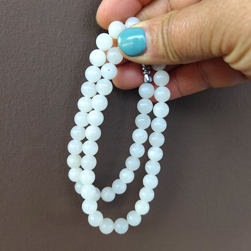 Hetai Qingqing white jade necklace woman pendant piece of jade mother's day to send elders jewelry jewelry birthday present