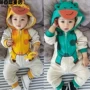 Bộ đồ mùa đông cho bé nữ 0-1 Quần áo trẻ em bằng vải cotton cộng với bộ đồ liền thân bằng nhung dày áo giữ nhiệt trẻ em