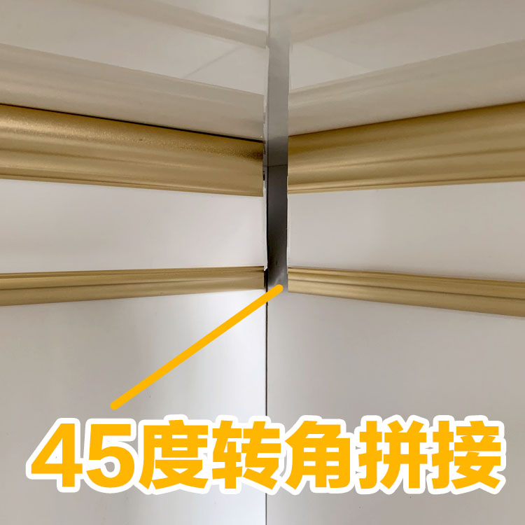 Glowing top corner line plaster corner 45°cut angle hyperlink