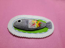 (Naughty boy)Non-woven steamed fish finished family toys Kindergarten parent-child homework simulation food
