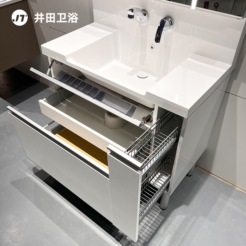 New Products Well Fields High-end Bathroom Artificial Stone High Back Washbasin Bath Cabinet Washbasin Cabinet Day Style Containing Floor Cabinet-Taobao