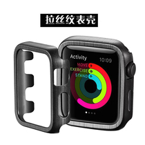 Wire Drawing Thread Watch Case Apply Apple iwatch6 5 2 3 Protective sleeves watch4 WATCH SE ANTI-FALL PC BORDER