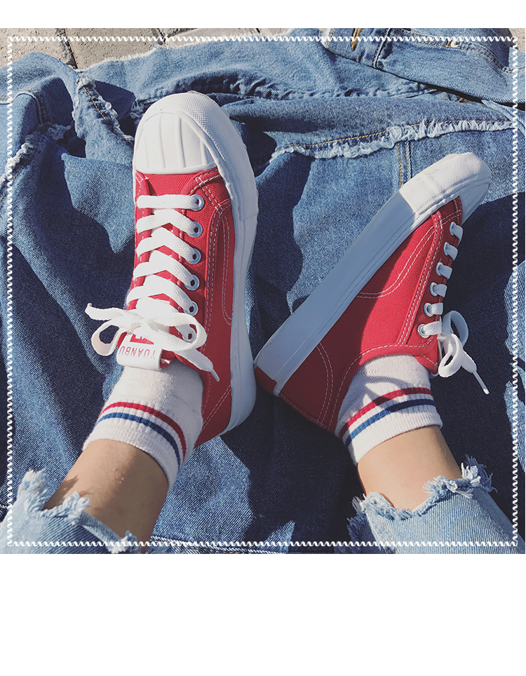 Giày vải nữ sinh viên mùa hè Phiên bản Hàn Quốc của giày hoang dã Harajuku ulzzang phẳng màu đen cổng gió retro giày sneaker nữ trắng