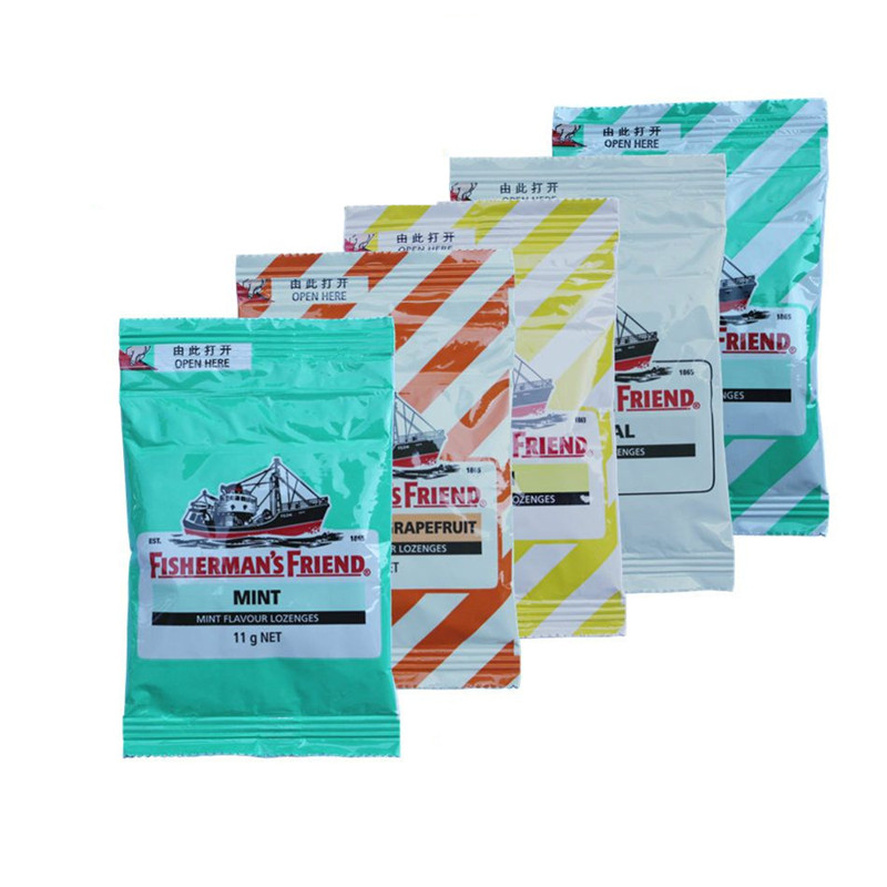 UK imported snacks Fisherman's Treasure Throat Four Flavors Original Taste Mint Sugar Lemon Taste 11g bagged