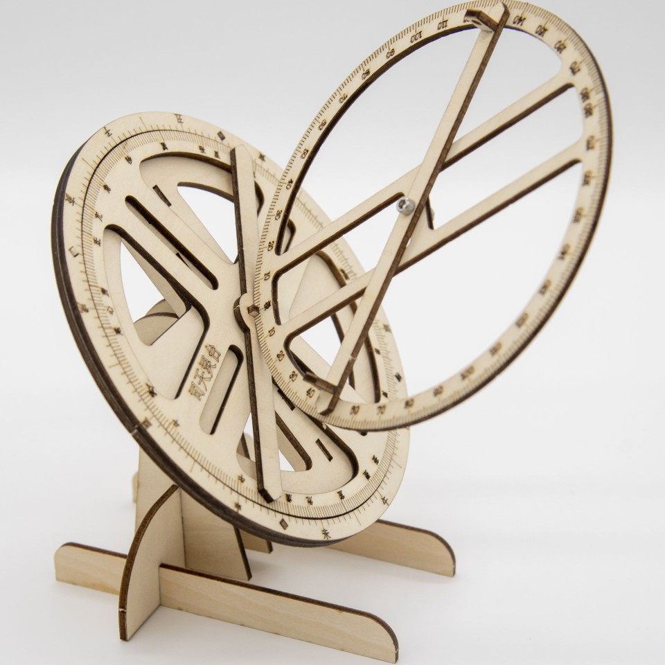 簡儀模型郭守敬渾天儀古代天文儀器木製拼插【司天靈臺】
