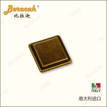 Bilagara Original Imported European-style Vintage Furniture Square Handle Single Hole Ancient Bronze Square Brief Eu Door Handle