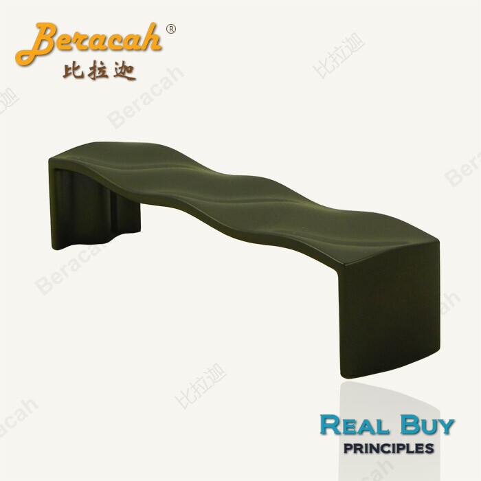 Belaga drawer handle American kitchen overall cabinet modern minimalist European double hole handle black wardrobe door handle