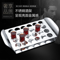 Bar KTV new rectangular thick 304 stainless steel bullet cup holder white wine cup holder beer set shelf
