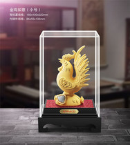  Velvet sand gold crafts Lucky Ruyi golden rooster ornaments 2017 year of the Rooster gifts home furnishings high-end business customization