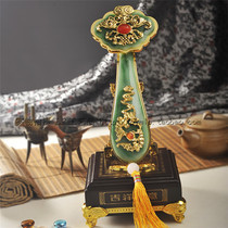  Glazed jade Ruyi decoration Home living room Feng Shui TV cabinet Opening decoration Wedding new house housewarming gift