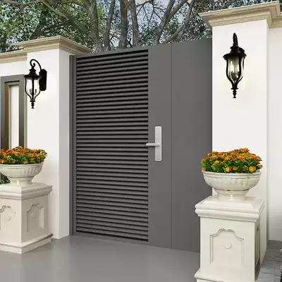 Iron gate courtyard door Villa outdoor rust-proof shutter door rural entrance fence door garden small door customization