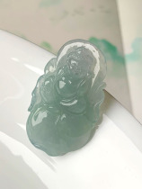 Yun Jade Ice Clear Light Green Bottom Jade Baby Buddha Pendant Jade Buddha Pendant