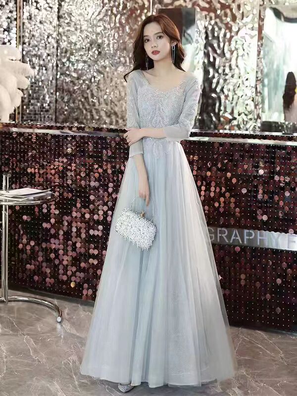 Plus-Size Host Evening Dress 2025 New Style High-End Annual Meeting Banquet Art Exam Performance Classy Light Luxury Coming-Of-Age Ceremony