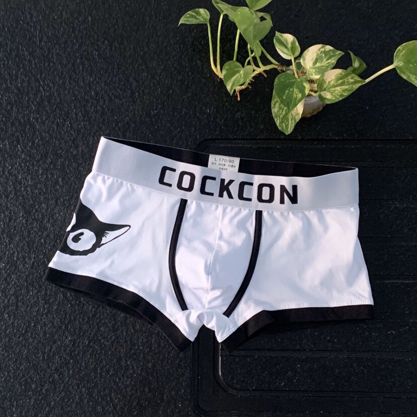 Pure cotton student underwear men's boxer pants fashion U-shaped personality pattern printing shorts head