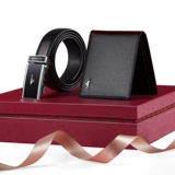 Septwolves, ремень, бумажник, подарочная коробка, высококлассный комплект, подарок на день рождения, из натуральной кожи