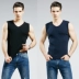 Cotton ngắn tay vest nam đồ lót cotton nam áo thun không tay mùa hè thoáng khí bó sát áo sơ mi thể thao