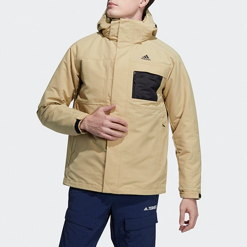 Adidas, мужская демисезонная зимняя куртка, спортивный удерживающий тепло пуховик