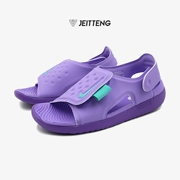 Nike Nike Sandals Sandals Sunray Điều chỉnh Big Boy Velcro Sports Giày đi biển thông thường AJ9076 - Giày thể thao / sandles