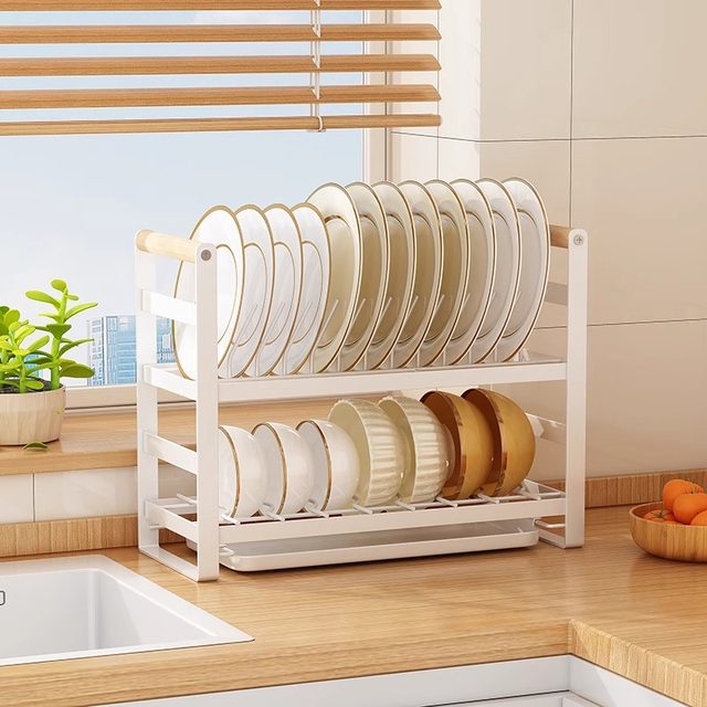 Kitchen dish cabinet storage rack kitchen drawer sink drain rack home bowl plate rack bowl dish