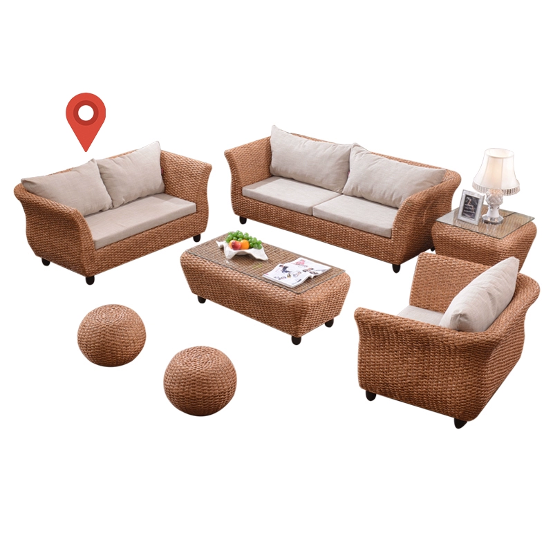 Nội thất mây mây ghế sofa ngoài trời phòng khách mây đơn giản hiện đại mây mây sofa kết hợp sofa nhỏ căn hộ - Bộ đồ nội thất