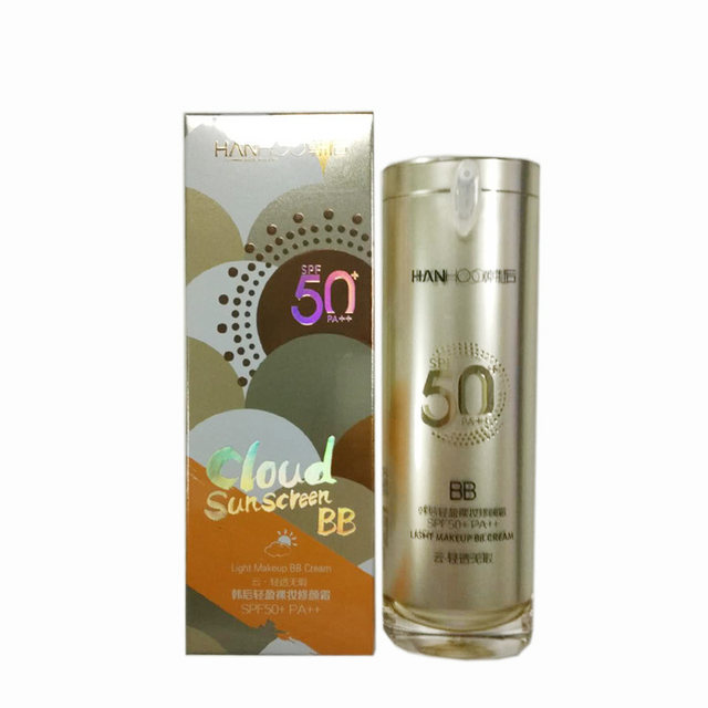 Korean Queen BB Light Nude Makeup Repair Cream SPF50+PA++ Sunscreen Isolation Waterproof Sweatproof Concealer Whitening