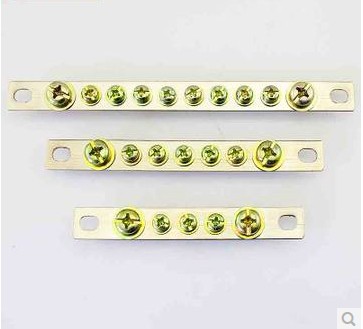 Factory direct sales 7 holes zero row 2*15 ground copper row ground terminal zero ground flat type