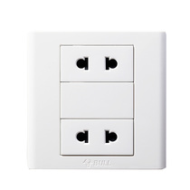 Bull 86 type switch socket wall panel 4-hole two-two plug 10A four-hole socket Concealed 2 2-hole double two-hole