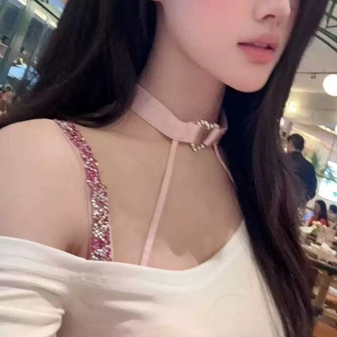 【Pink Diamond Sweetheart】Push-Up and Enhancing Pink Bra with Heavy Rhinestone Embellishment, Sexy Thick Cup Halter Bra for Layering