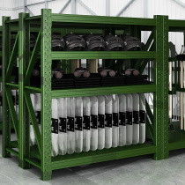 Orilan heavy-duty shield shelf military green combat readiness material and equipment warehouse anti-riot security tool and equipment storage rack