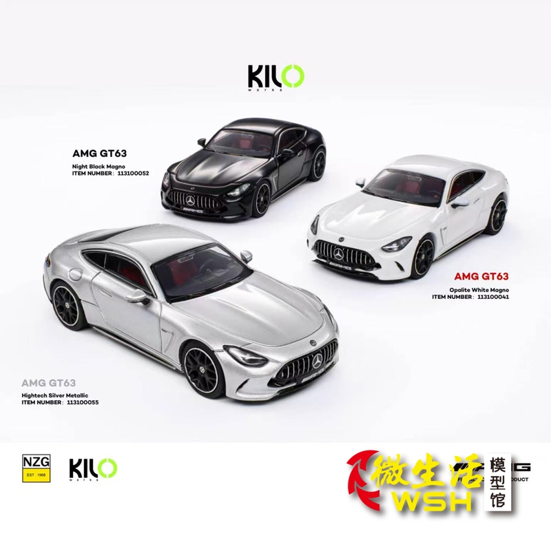 In Stock Nzg 1:64 Mercedes Amg Gt 63 Alloy Car Model Kiloworks Qihui
