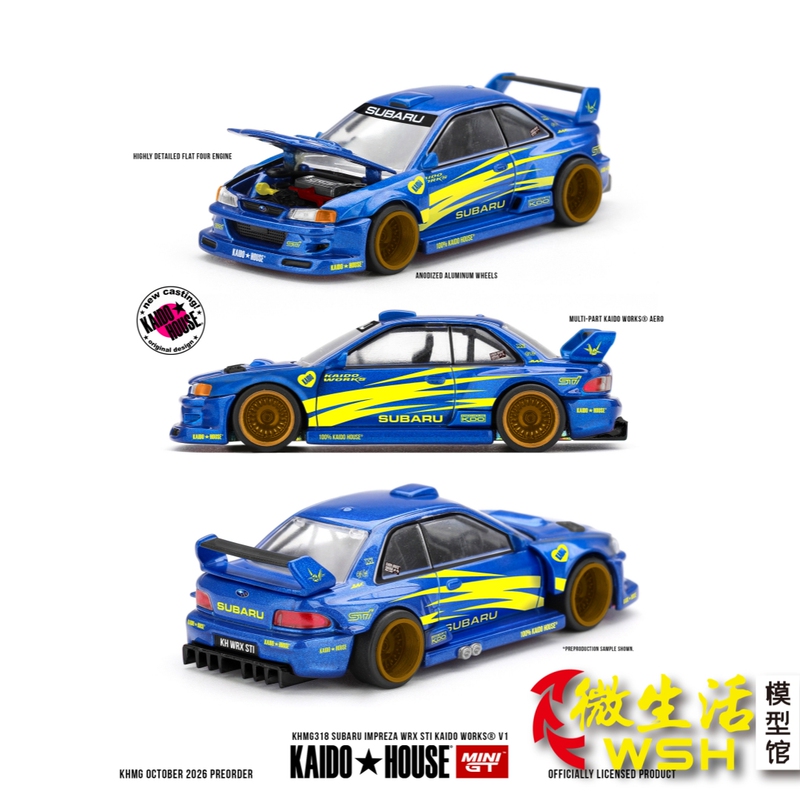 Minigt 1:64 Subaru Impreza Wrx Sti Alloy Openable Car Model Kaido Minigt 1:64 Subaru Impreza Wrx Sti Alloy Openable Car Model Kaido