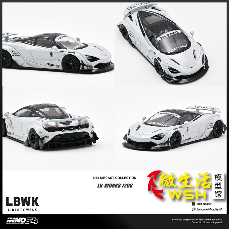 Inno 1:64 Mclaren 720S Liberty Walk Alloy Car Model