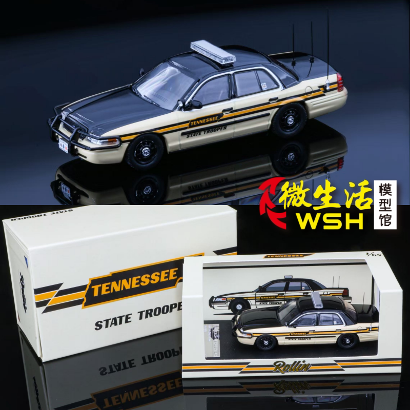 In Stock Rollin 1:64 Ford Cv Victoria Tennessee State Police Police Car Model