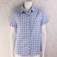Áo sơ mi nữ chất liệu cotton ngắn tay mùa hè trung niên XL nữ siêu mỏng kẻ sọc cotton áo thun - Quần áo của mẹ áo cho mẹ