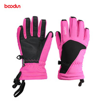 6 - 12 year old childrens gloves winter ski sports waterproof fingers plus thickness heating five fingers cycling gloves
