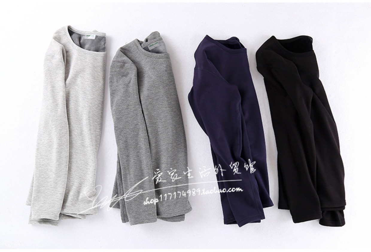 Bộ đồ lót nam bằng vải cotton mùa đông có thể mặc bên ngoài dày thoải mái cộng với nhung tròn cổ gối lót quần cỡ lớn mùa thu bộ đồ nam cao tuổi