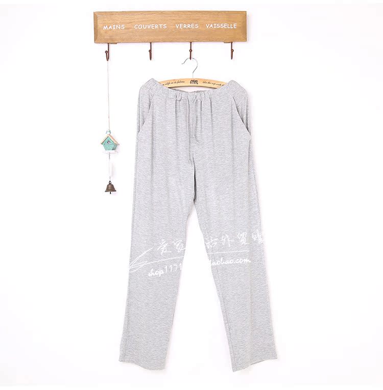 Mùa xuân và mùa thu quần cotton rộng kích thước lớn giản dị quần nhà màu thể thao modal quần ngủ nữ mỏng phần quần ngủ nam