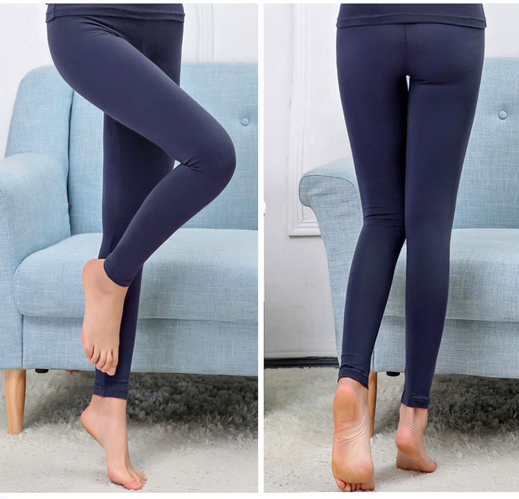 100% cotton mùa thu quần phụ nữ mặc một mảnh duy nhất của cotton phần mỏng eo cao stretch Slim kích thước lớn đáy ấm quần