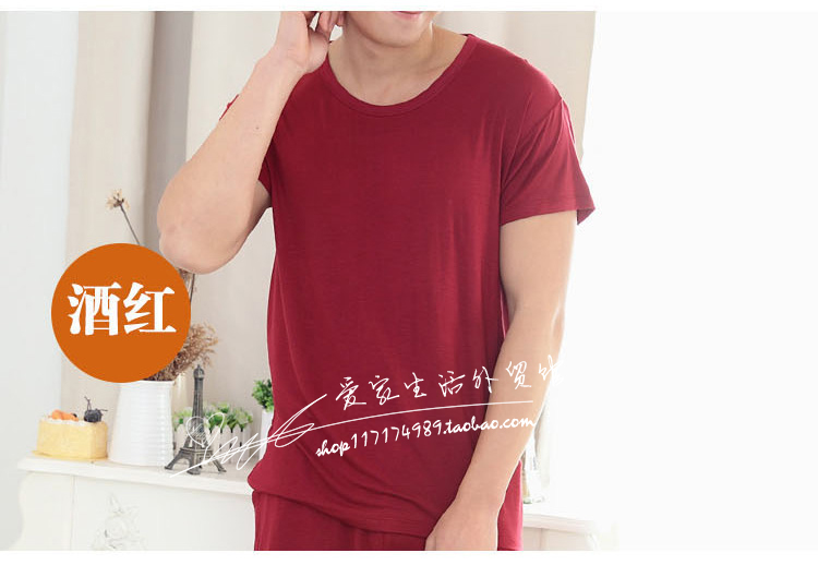 Của nam giới mùa hè phương thức ngắn tay T-Shirt shorts phù hợp với phần mỏng lỏng kích thước lớn trung niên đồ ngủ nhà hai mảnh