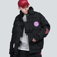 Hai mươi tám quần áo mùa đông cá tính nhiều túi dụng cụ cotton quần áo nam giản dị ấm áp áo khoác đẹp trai sinh viên áo khoác nam trung niên