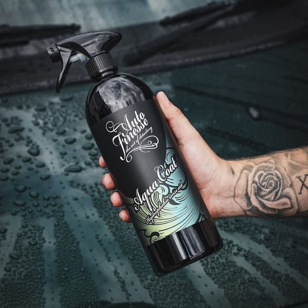 British AF Aqua Coat AQC quick plated crystal spray water activated with Sio2 formula anti water