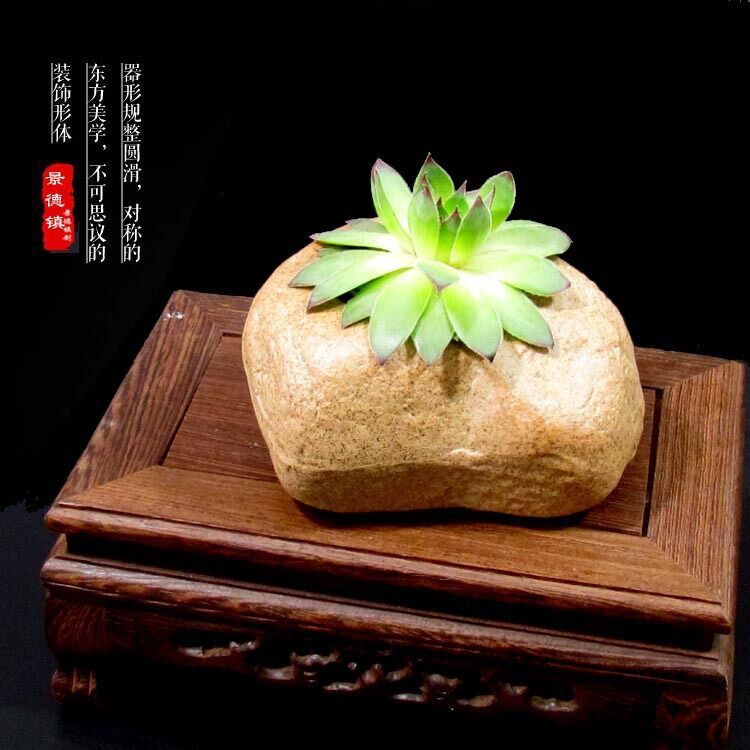 Hoa gốm sứ Jingdezhen Hoa văn hóa nước Bình nhỏ Đá gốc Treo chậu hoa (Giang Tô, Chiết Giang và Thượng Hải 5) - Vase / Bồn hoa & Kệ bình cắm đào